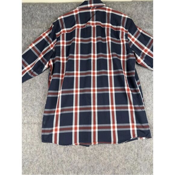 Wrangler Utility Shirt Men's Large Multicolor Plaid Outdoor 2-Pocket Button-Up - Picture 2 of 8